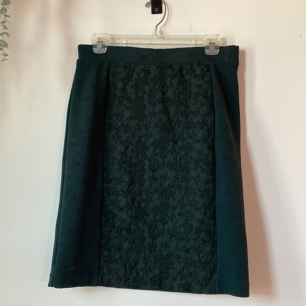 Green Pencil Skirt Anthropologie NWOT